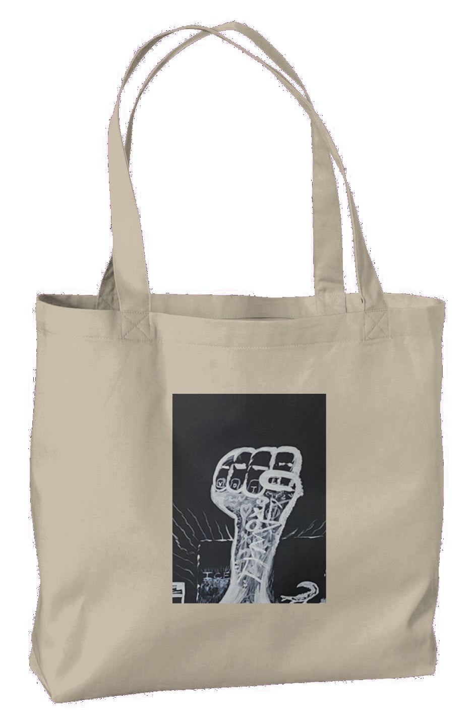 Eco Large Tote w #TYMED art