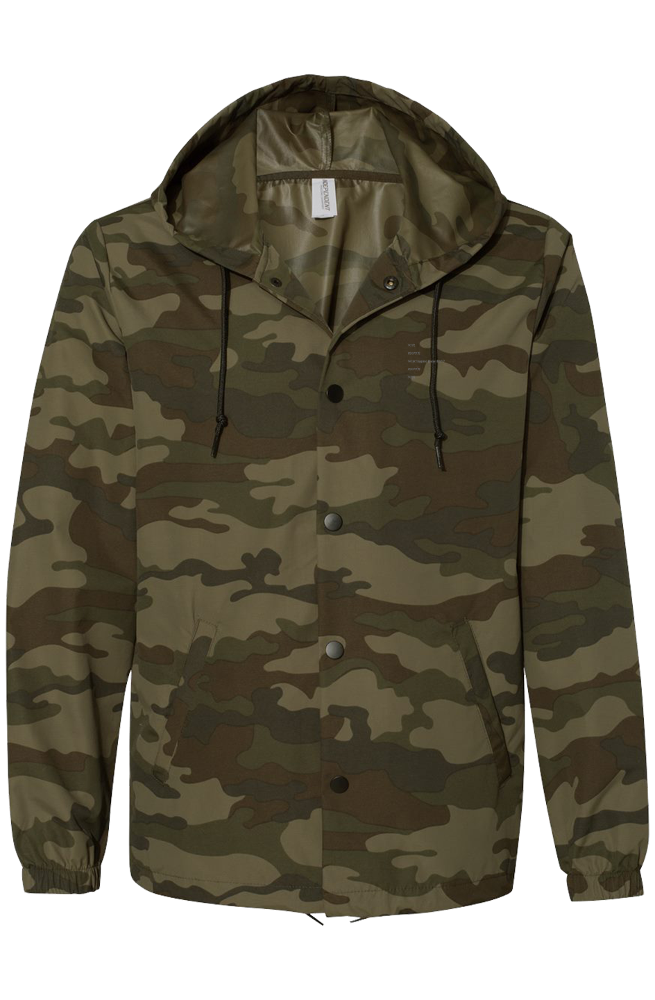 Forest Camo Water-Resistant Windbreaker #24VOTE