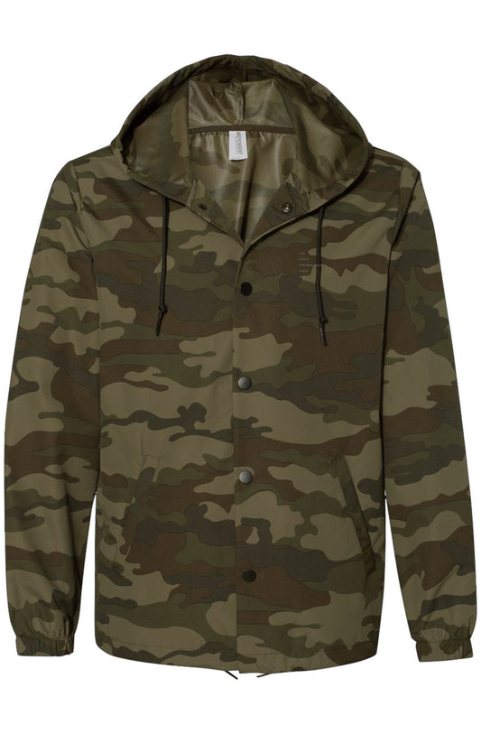 Forest Camo Water-Resistant Windbreaker #24VOTE