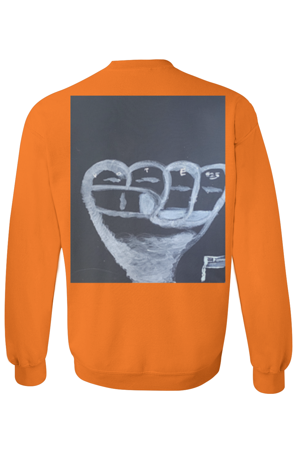 High Visibility Crewneck vote fist by #TYMED 