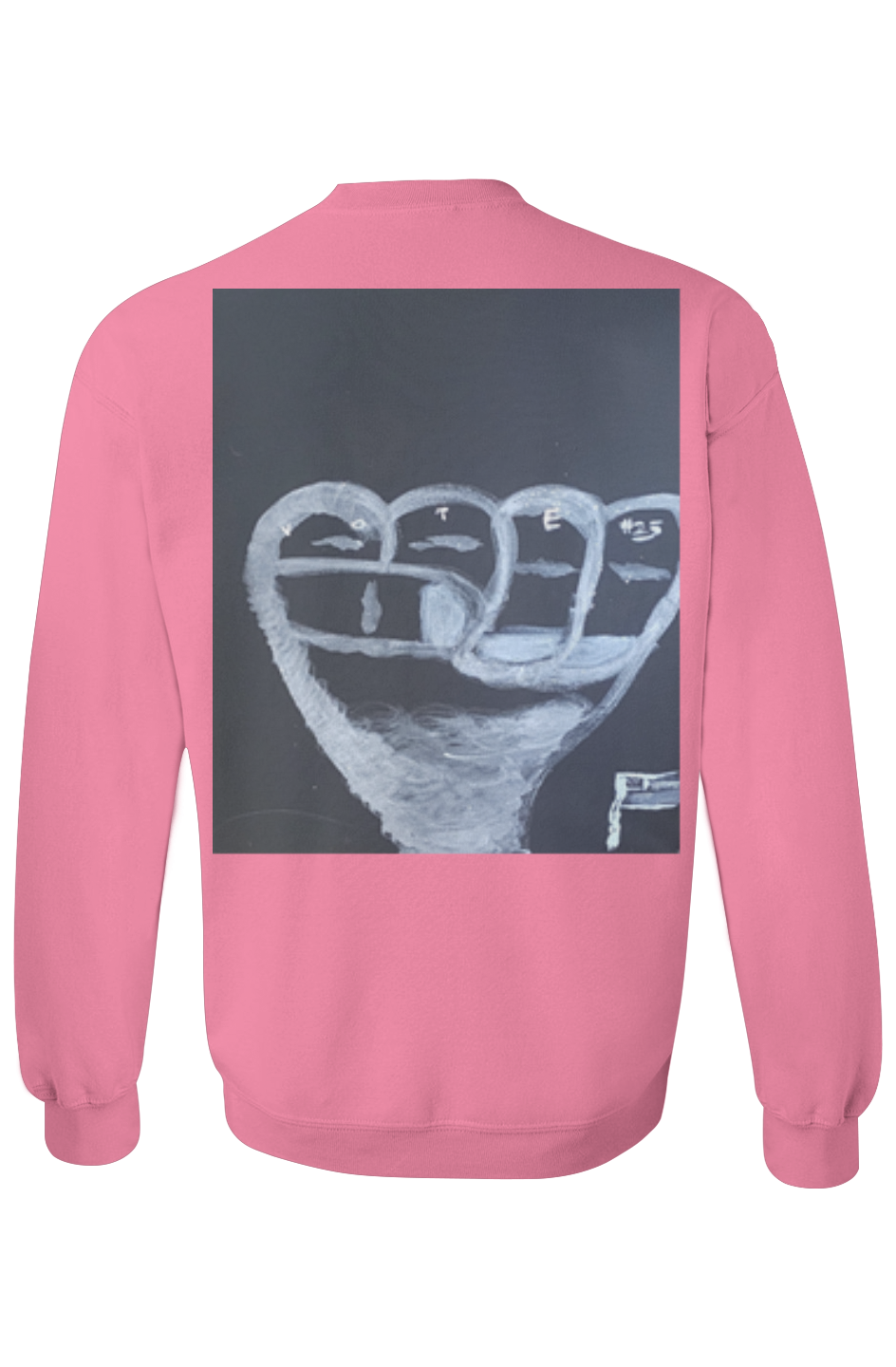 High Visibility Crewneck vote fist by #TYMED 