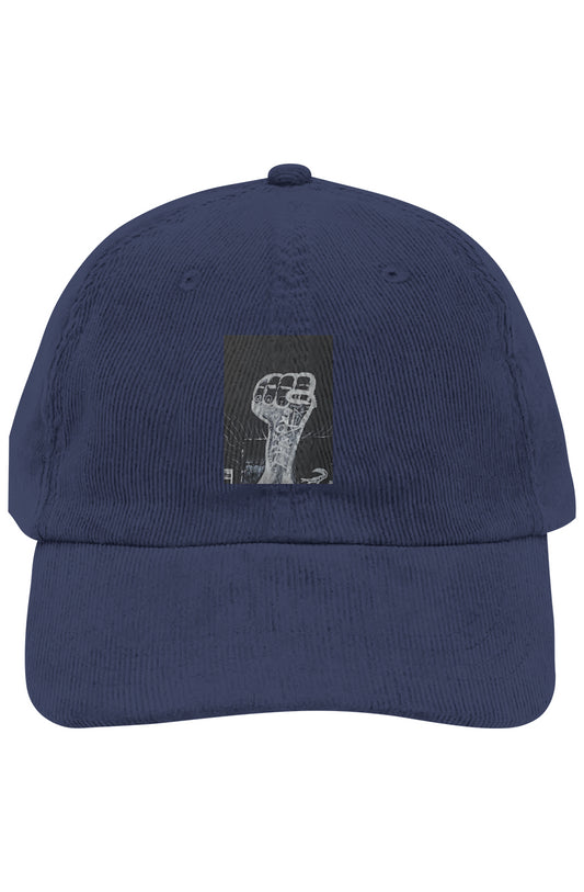 Corduroy Cap with currently #TYMED art