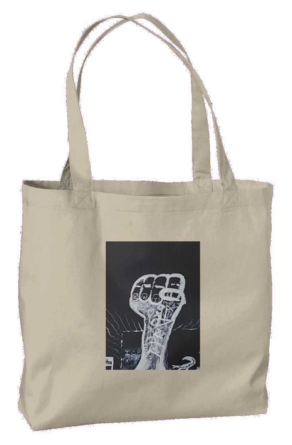 Eco Large Tote w #TYMED art