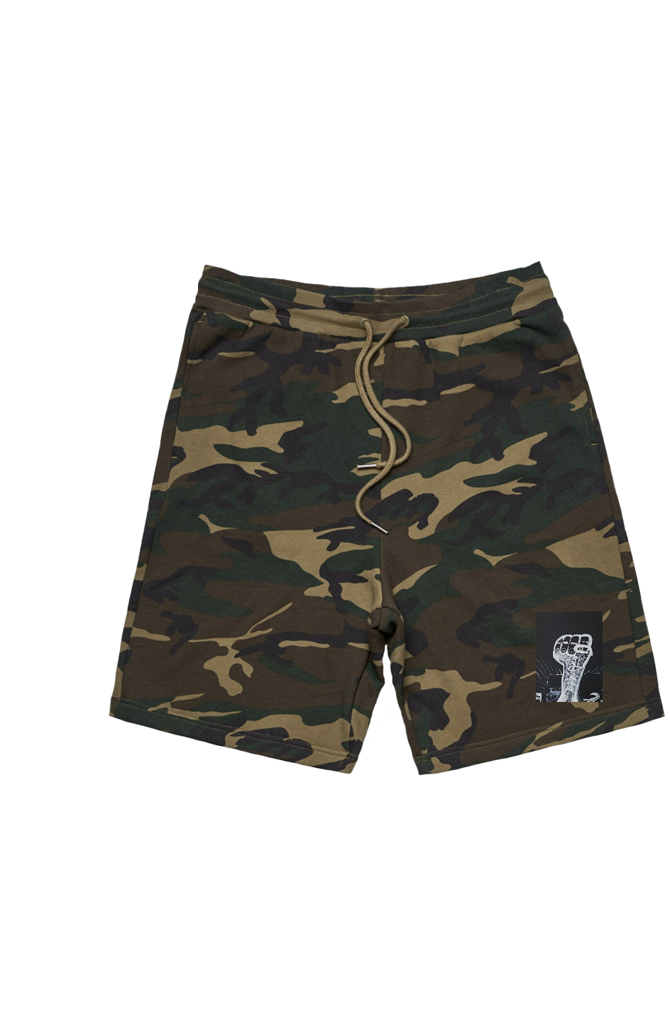 Men's Stadium Camo Shorts with #TYMED art