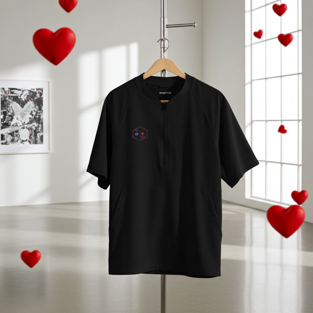 1/2-Zip Short Sleeve Jacket...#TYMED